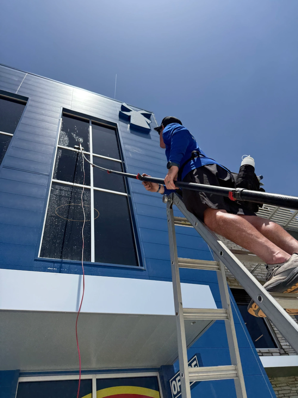 Traditional squeegee and pure-water systems.